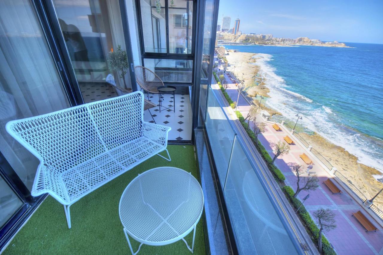 Beautifully Furnished Seafront 4 Bedrooms Goslm-4 Sliema Luaran gambar